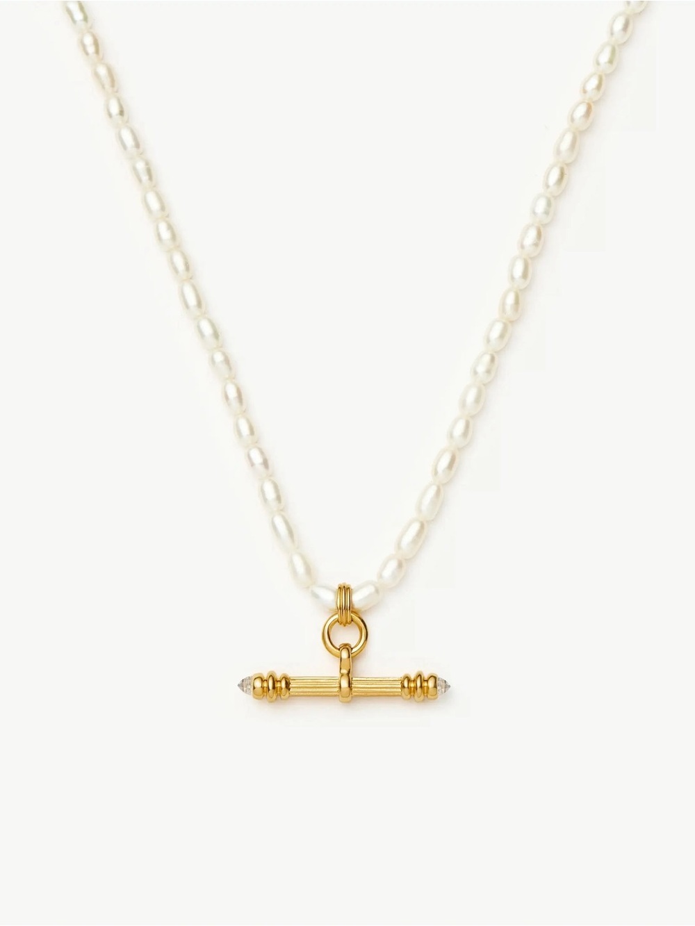 MISSOMA Harris Reed Pearl T-Bar Necklace